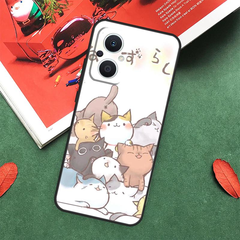 Kawaii Neko Cat Cover For OPPO Reno 5Z 4Z 2Z 8T 4 5 6 8 7 Lite 10 Pro OPPO Find X6 Pro X2 X3 X5 Lite Case