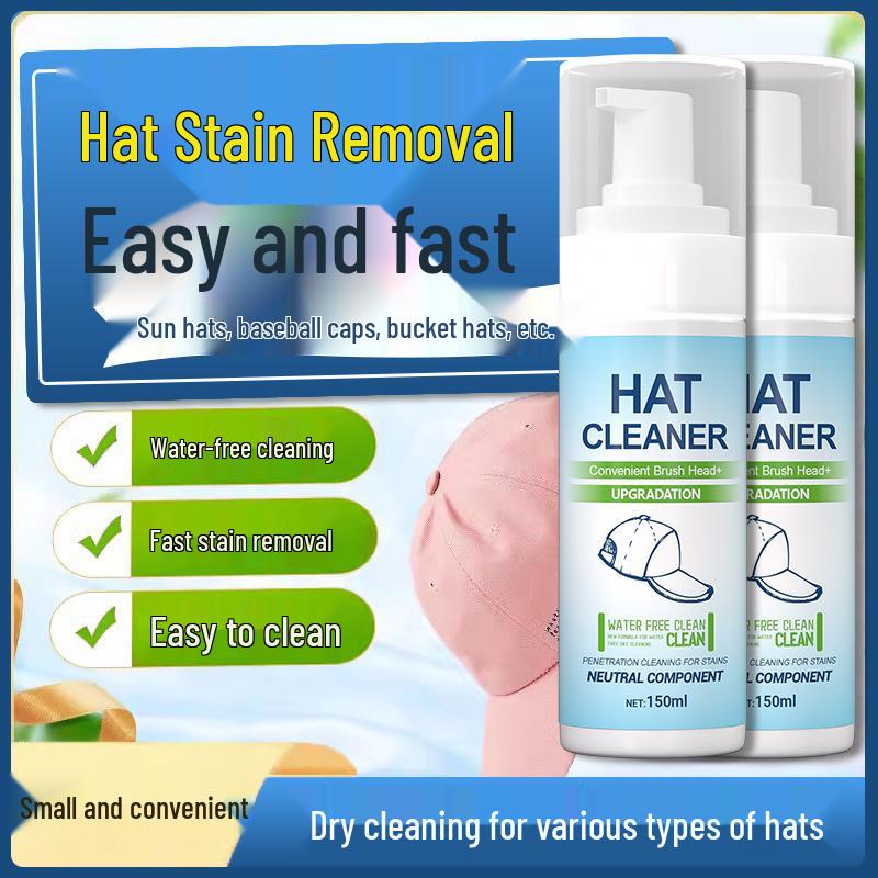 Waterless Hat Cleaner for Baseball Caps & Fisherman Hats - Removes Sweat and Stains
