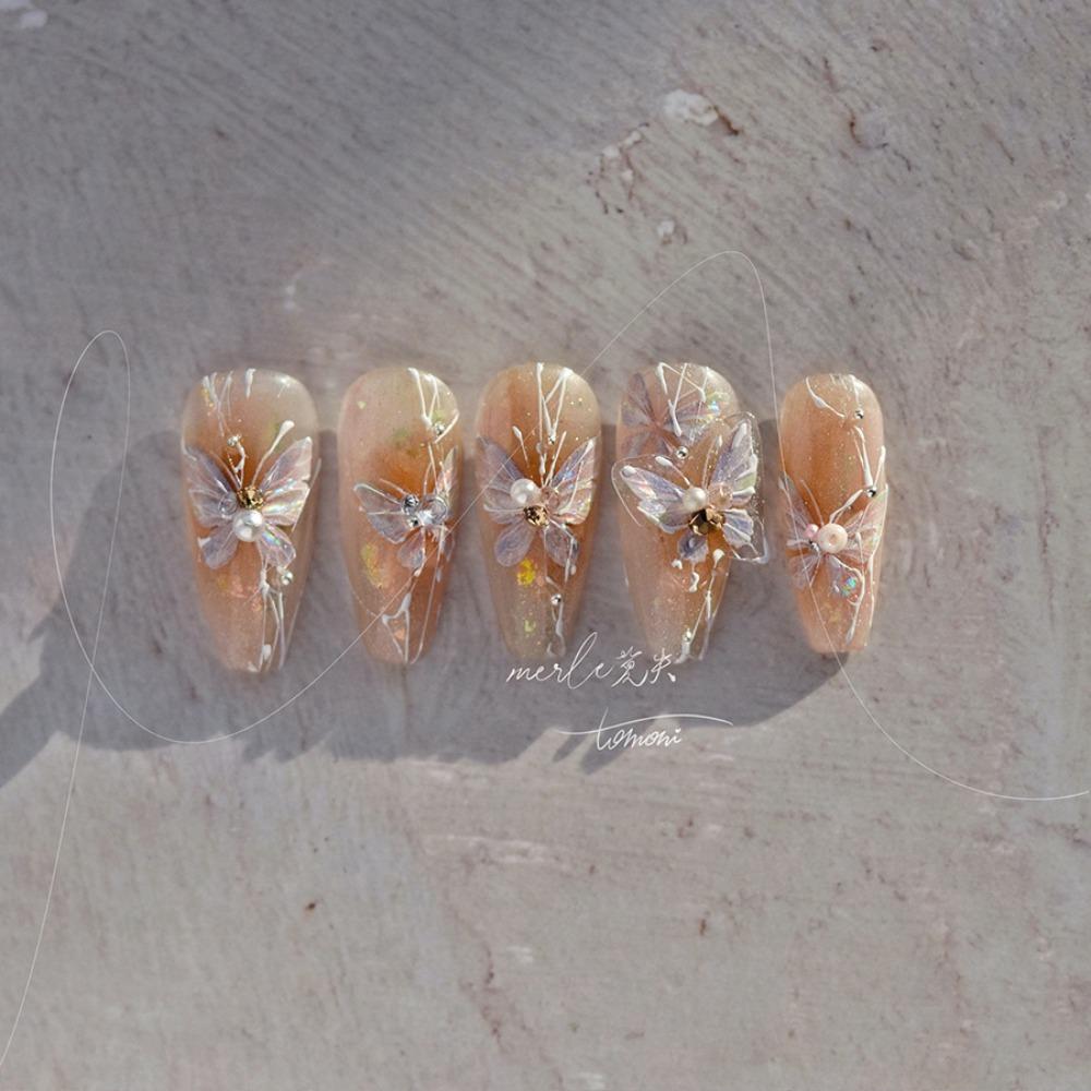 5D Butterfly Nail Sticker Self-adhesive Nail Decal Stickers Women Girls