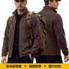 Hot-selling Men's Solid Color Fleece Autumn and Winter Warm Jacket Outdoor Sports Stand-up Collar Zipper Jacket Cardigan