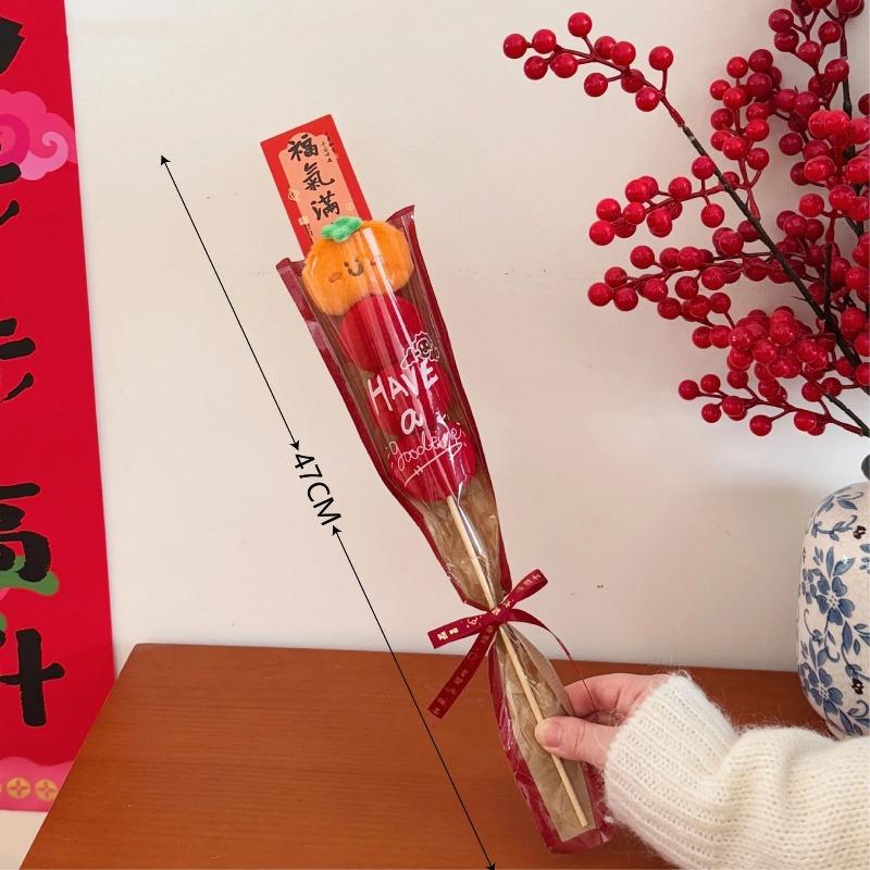 

1/6 Pcs New Year Tomatoes Plush Decorations Spring Festival Decorations New Year s Day New Year Decorations Accessories хурма