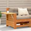 VidaXL Garden Sofa Armrest with Side Table, Seat with Backrest, Patio Terrace Backyard Armchair 844880