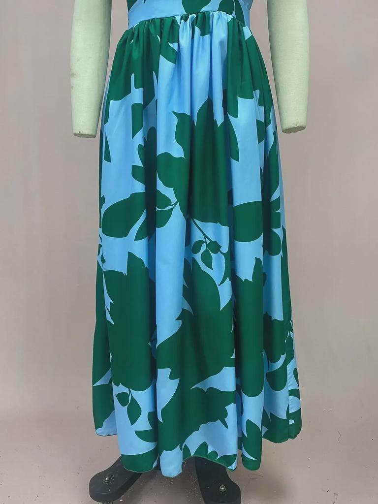 2025 Spring/Summer Women's Floral One-Shoulder Dress