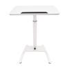 Adjustable Rolling Desk, Adjustable Podium Desk, Standing Lifting Desk Accommodate IPads, Books, Laptops for Home Offices White