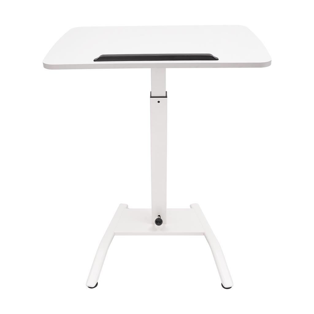 Adjustable Rolling Desk, Adjustable Podium Desk, Standing Lifting Desk Accommodate IPads, Books, Laptops for Home Offices White