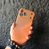 Star Universe Ultra-Thin Frosted Orange Case for iPhone 17 Pro Max - Fingerprint-Proof PP Protection.