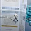 S925 Sterling Silver Necklace Female Moissanite Necklace One Carat Simple Four -Claw Stone Clavicle Chain High -End Jewelry