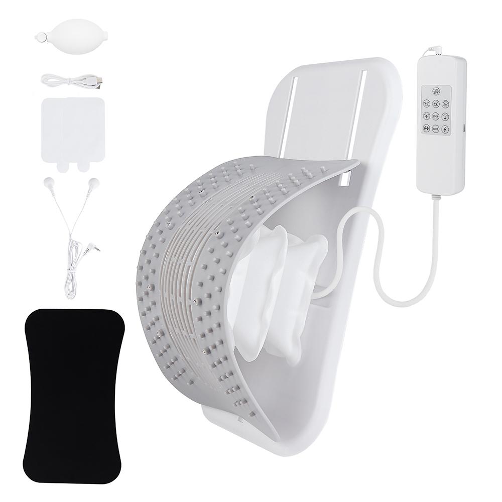 2-IN-1 Electric+Manual Back Stretcher Adjustable Height Airbag Waist Back Stretching Massager Lumbar Support Traction masajeador