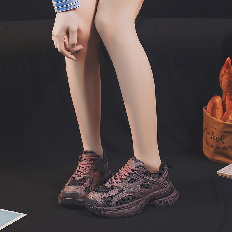 Fashion Ins Trendy Dad Shoes Light Running Shoes Summer Casual Sneaker Mesh Breathable White Shoes for Women