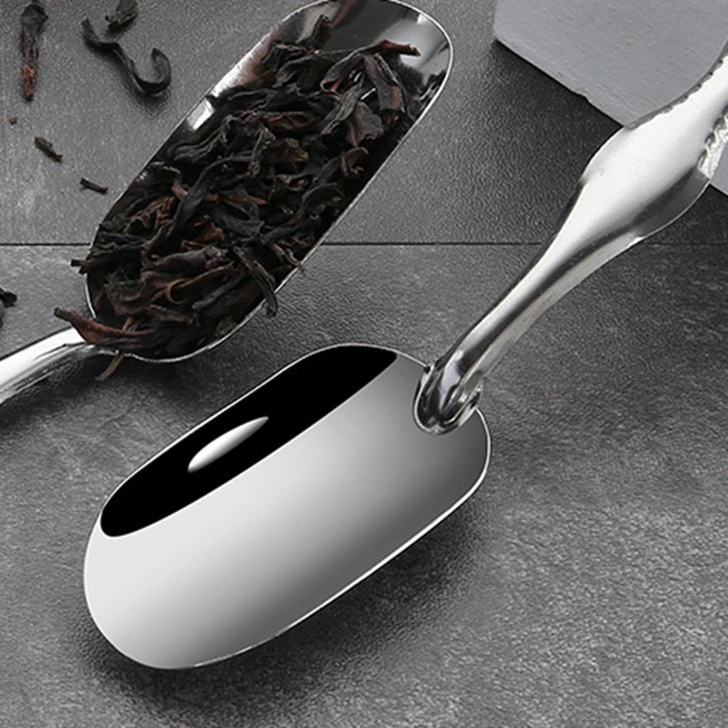 2pcs Tea Spoon 18/10 Stainless Steel Mixing Ice Cream Cocktail Stirring Spoons Set Teaspoons for Teabags Loose Tea Tableware