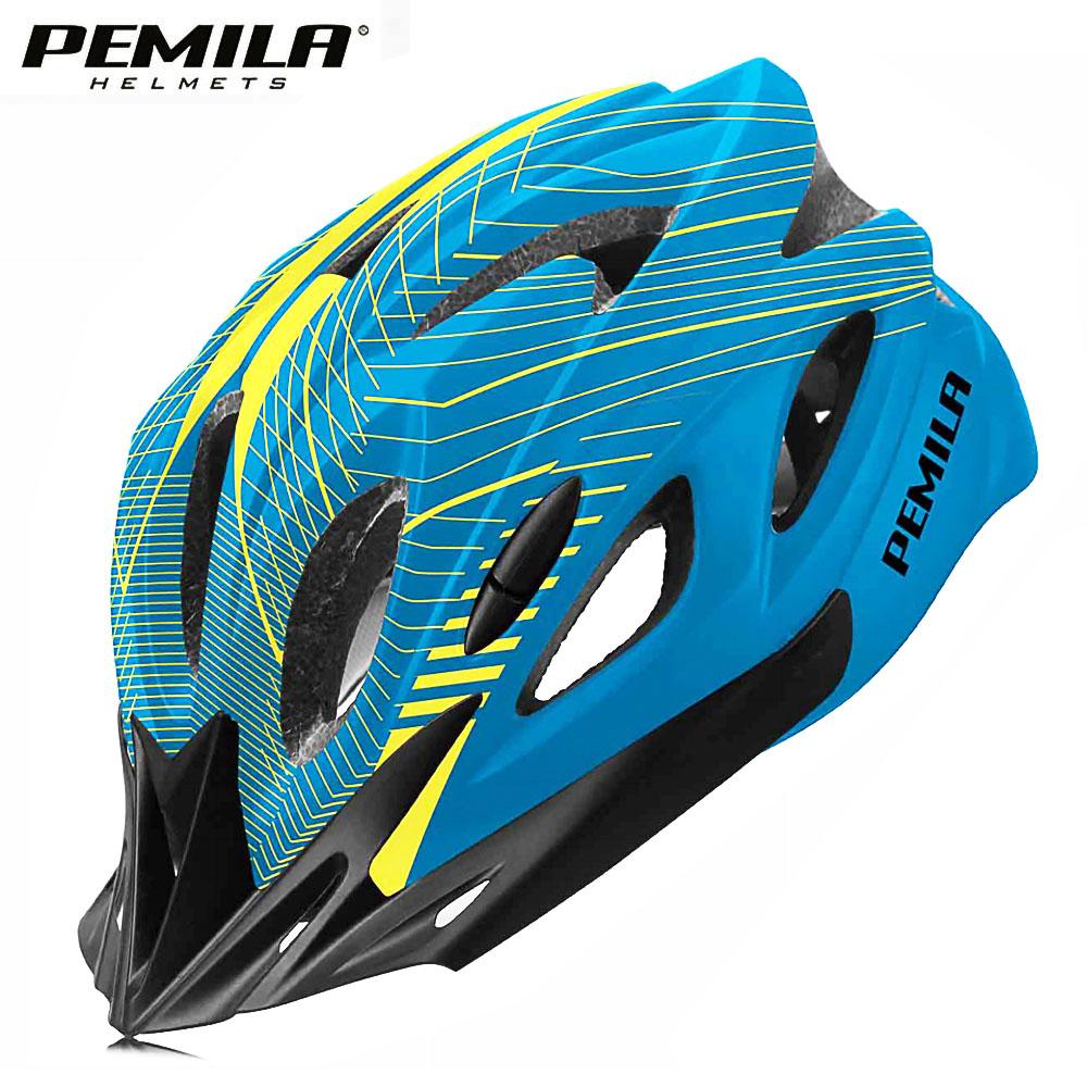 

PEMILA 2024 New Ultralight Cycling Helmet Cycling Safety Cap MTB Bicycle Helmet For Women Men Racing Equipment Bike Helmet Visor L 58-61CM