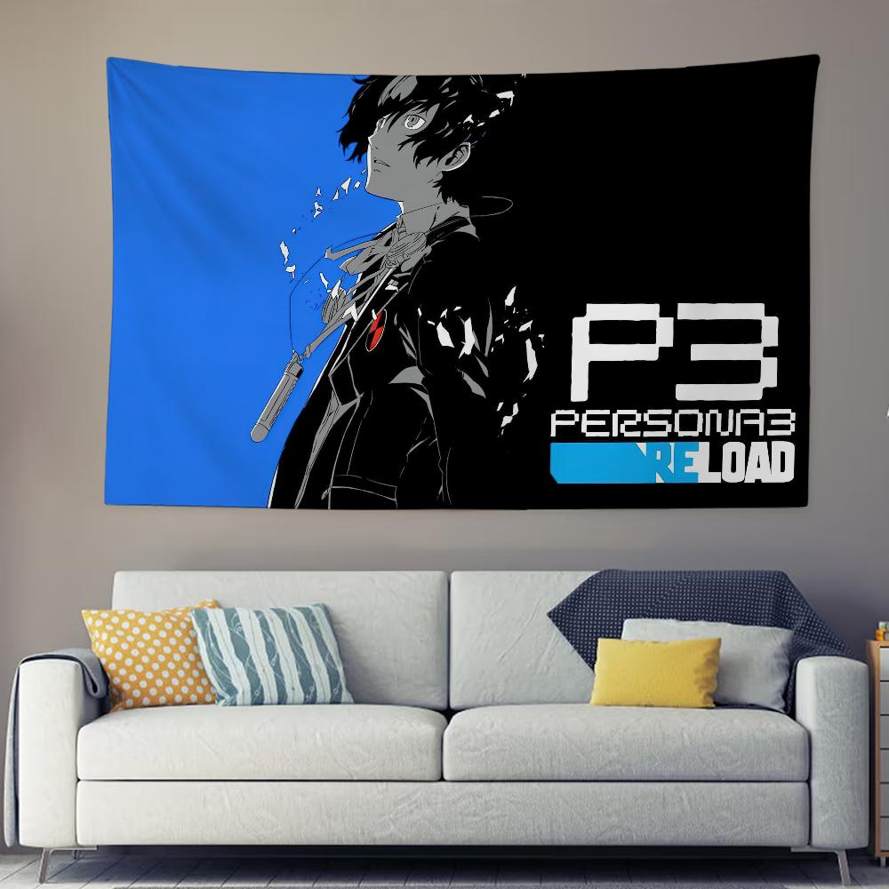 

Classic Cool Reload PPersona 3 Reload Tapestry Background Hanging Cloth Bedroom Room Decor Aesthetic Tapestry Wall Party 74x94cm(29x37in)