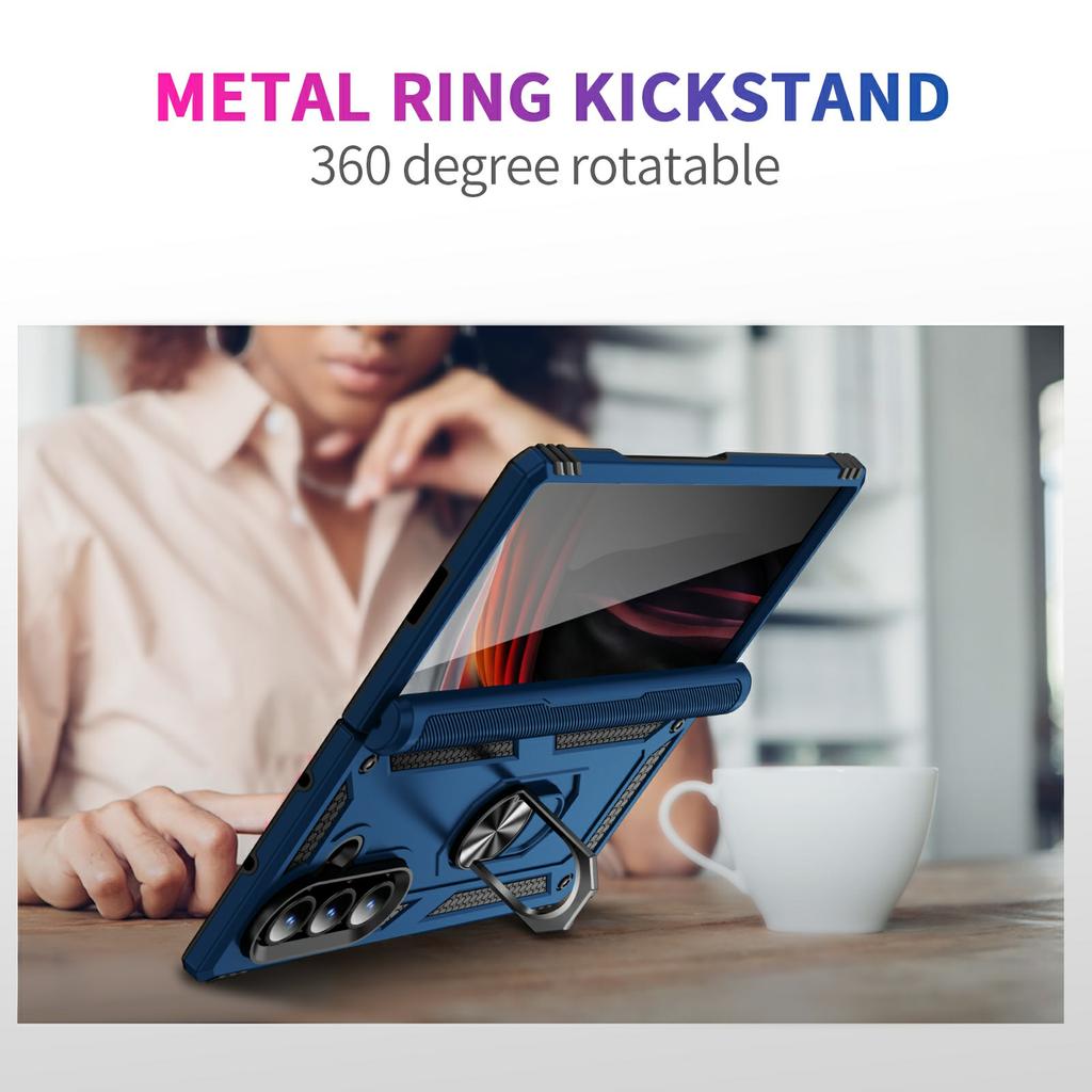 Pour Samsung Galaxy Z Fold7 5G Coque PC+TPU Housse de Téléphone avec Béquille