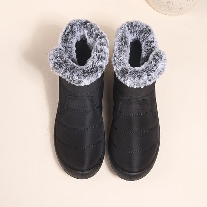 

Водонепроницаемые зимние ботинки женские зимние ботинки теплые плюшевые для холодной зимы женские ботильоны нескользящие черные красные больших размеров 42 39 чёрный