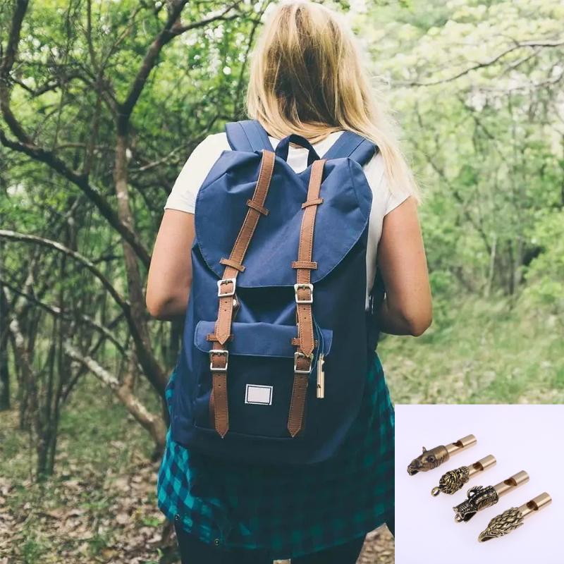 Pure Brass Whistle Keychain Outdoor Gear Bamboo Node Dragon Head Judge Whistle Competition Survival Competition Outdoor Goods