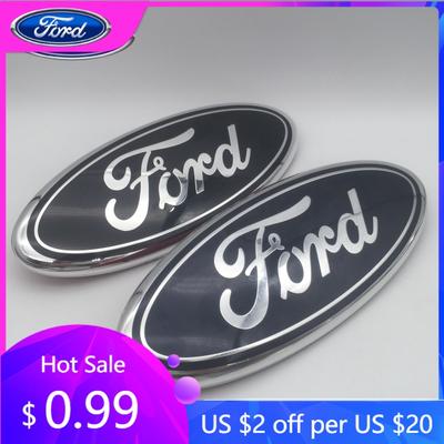 Car Sticker Ford 1pcs 3D for Ford Blue Black 225mmx90mm Car Front Head Hood Bonnet Emblem Rear Tail Bumper Trunk Sticker Badge D