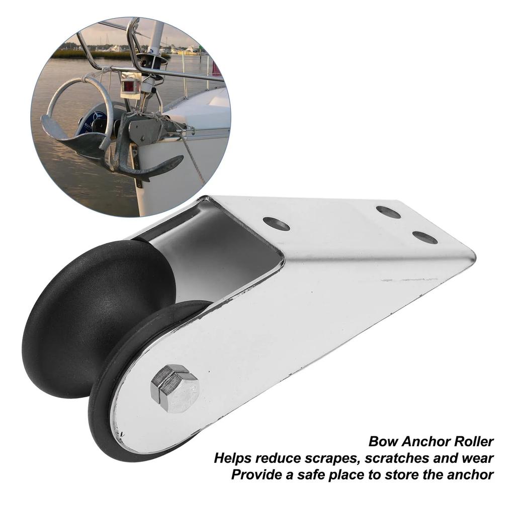 304 Stainless Steel Boat Bow Anchor Roller – Scratch-Proof & Low-Friction Bracket for Yacht (Easy-Install, Durable)
