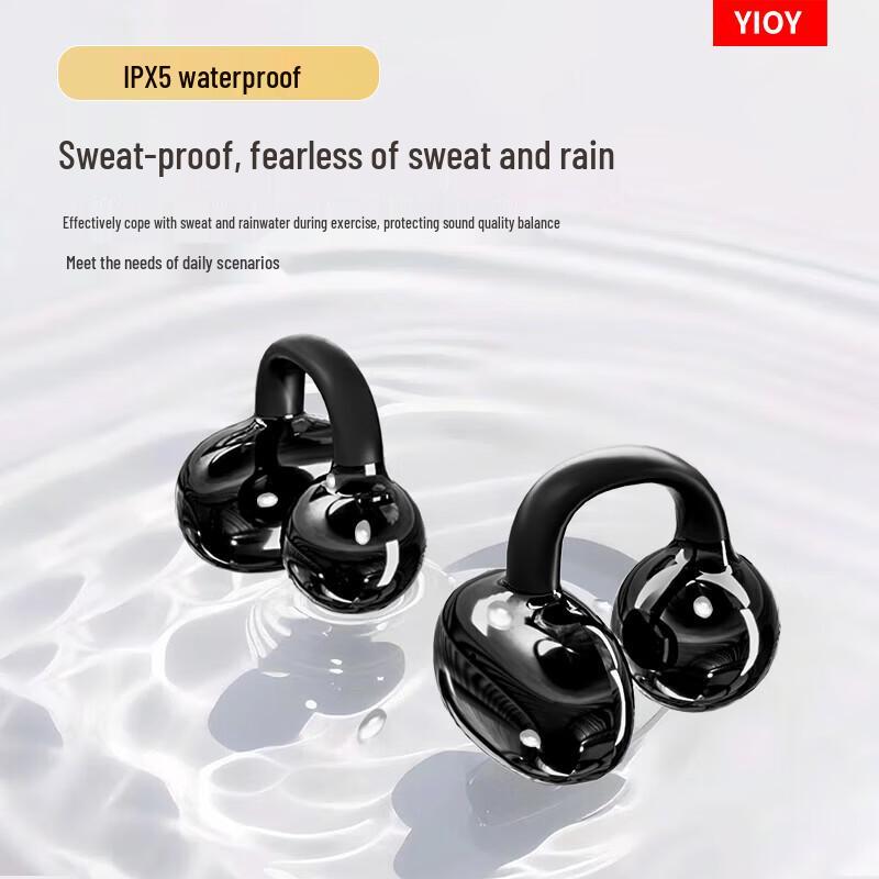 YIOY S2S Clip-On Open-Ear Sports Bluetooth Earbuds