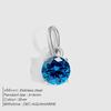 eManco DIY Jewelry Accessories: Stainless Steel Round Cubic Zirconia Pendant Necklace