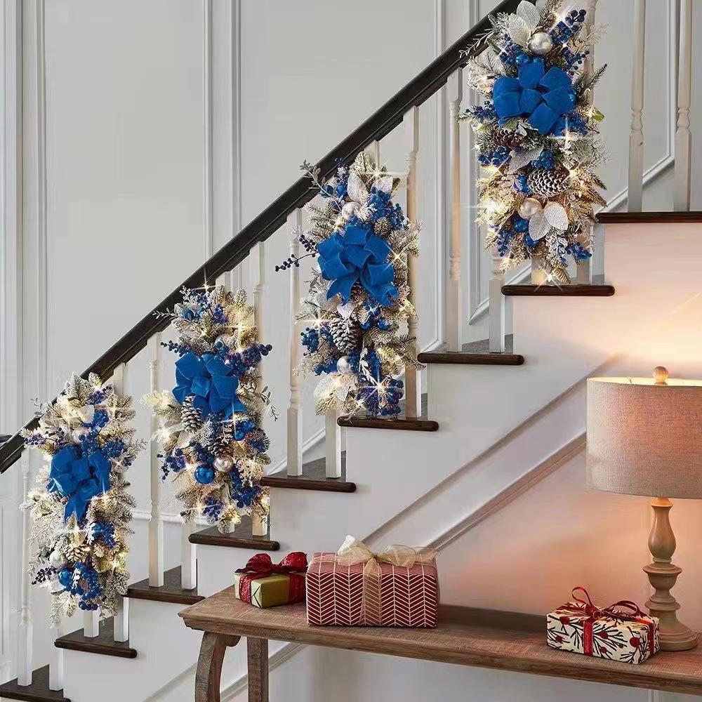 Kai Jin Nordic Christmas Stair Garland Banner Ornament for Home Decoration