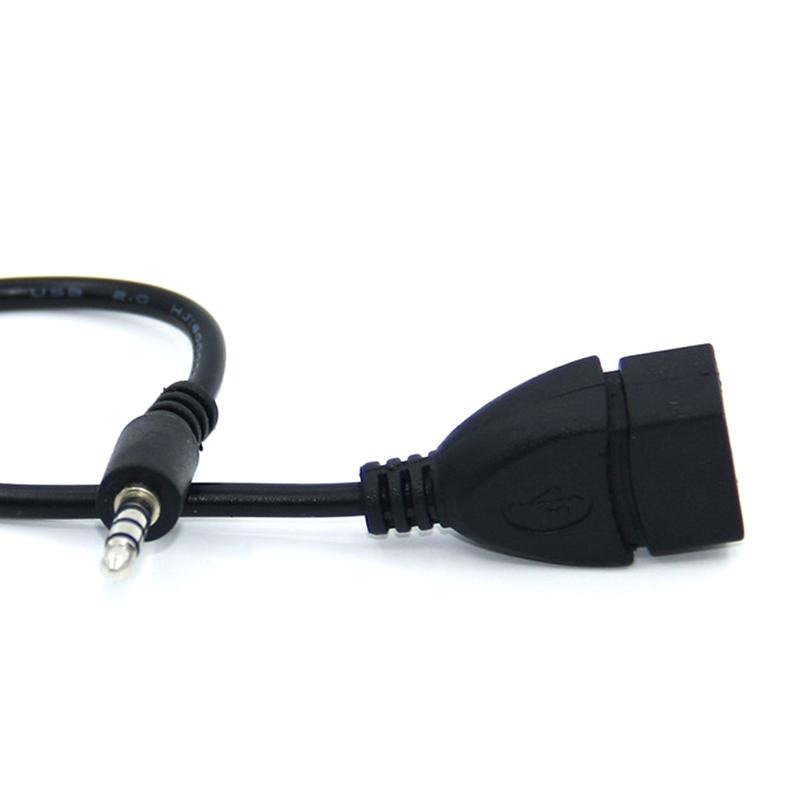 0.2 M 3.5Mm Male Audio Aux Jack To Usb 2.0 Type A Female Otg Converter Plug