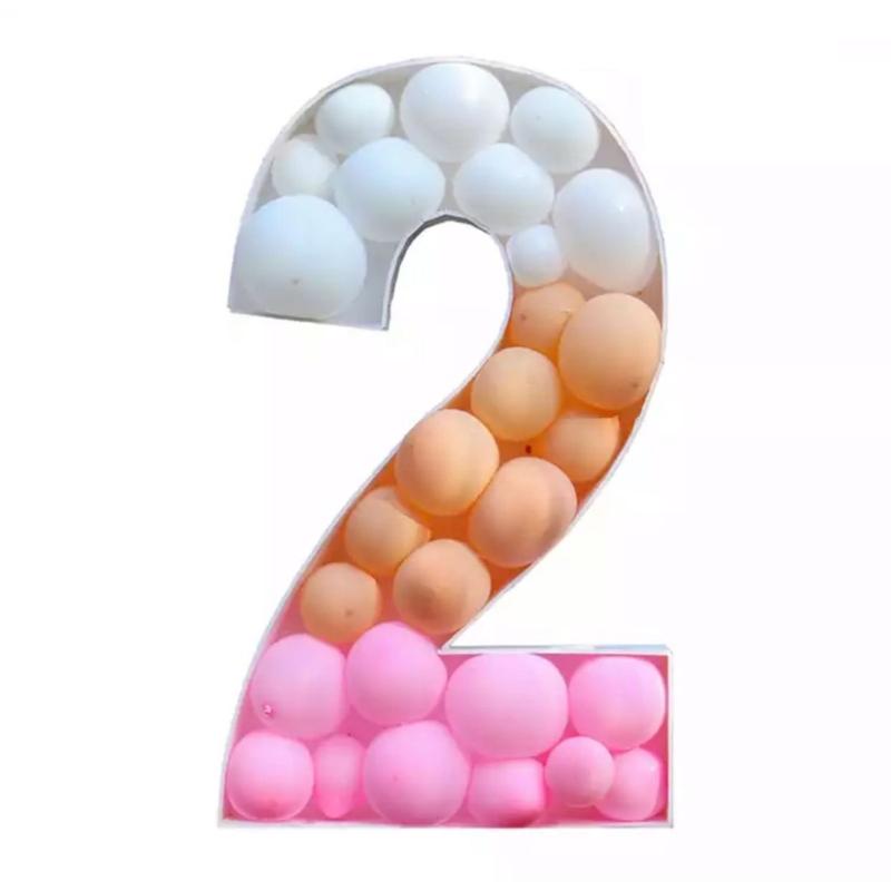 User Friendly Latex 3D Number Balloon Display Stand For Festival Event Baby Showers Photo Backdrops
