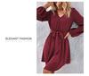 Robe 2025 Printemps Femme Manches Bouffantes à Lacets – Style Européen & Américain
