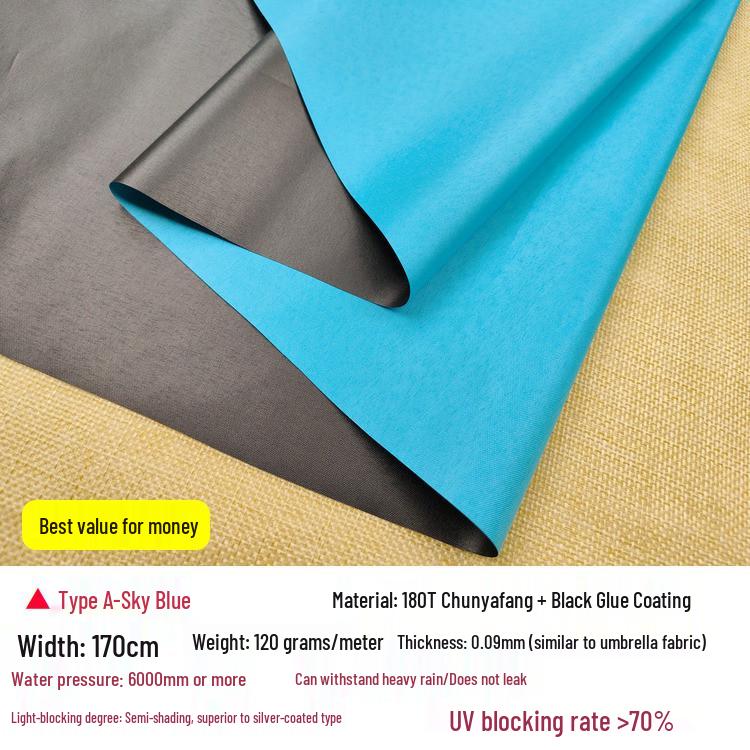 Black Vinyl Sunshade: Waterproof Soft Silk Fabric for Outdoor Rain Protection and Sunshade Tent