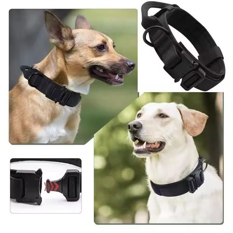 Heavy-Duty Military Tactical Dog Collar & Leash Set: Adjustable & Durable For All Sized Dogs