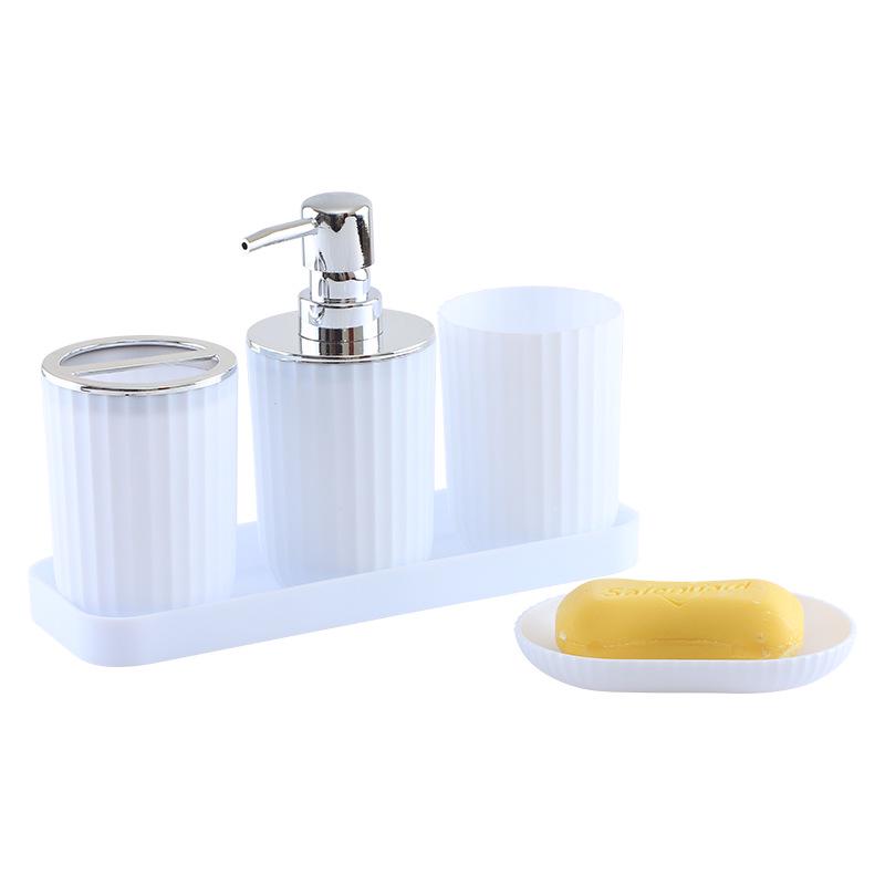Five-Piece Bathroom Set with Gargle Cup and Toiletries Tray