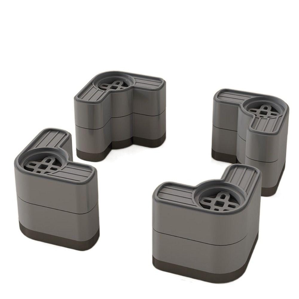 4pcs Height Increasing Washing Machine Foot Pad Anti Slip Furniture Raised Base Wave Wheel