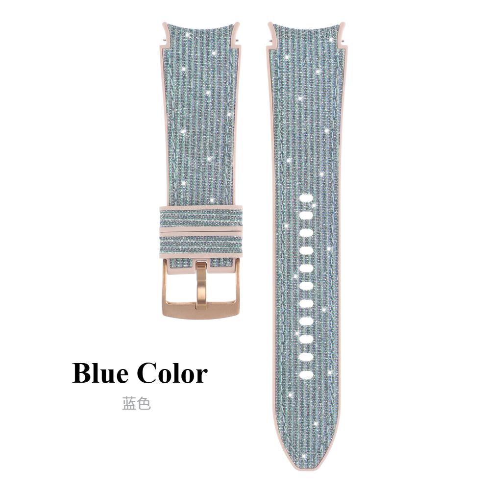 

Ремешок без зазоров для Samsung Galaxy Watch 7 40мм/44мм, браслет с блестящим градиентным цветом, силиконовый ремешок для Galaxy Watch7 FE 6 4 Classic/5 Pro 45мм 43мм 46/47мм Galaxy6 classic 43mm синий