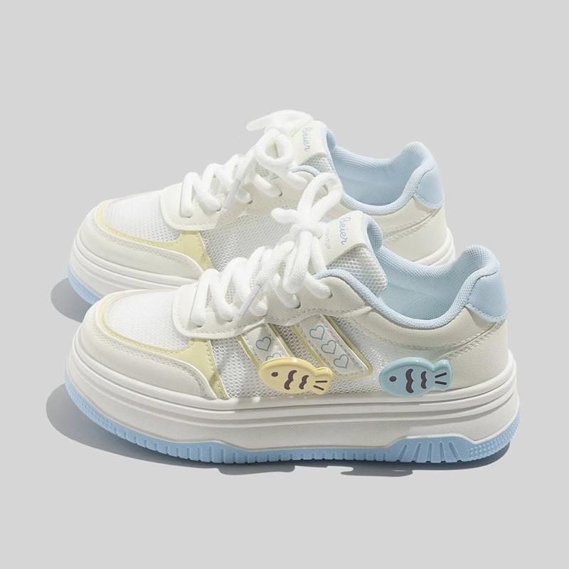 

Girls shoes little white shoes 2025 new summer mesh breathable children s sports shoes girls student casual board shoes 30 [Inner Length 19.1CM] бежевий