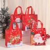 Bags Reusable Santa Claus Snowman Patterns Tote Bags for Festive Party Decoration