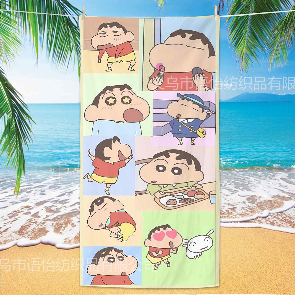 Extra Large Kids Quick Dry Bath Towel Cartoon Character Digital Print Double Sided Flannel Microfiber Beach Towel
