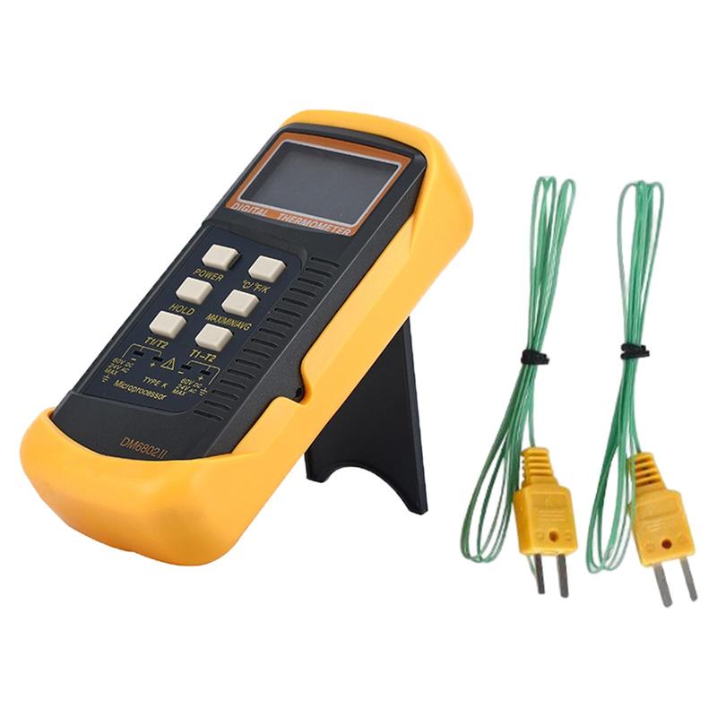 Thermometer Temperature Meter Desktop with Pipe Clamp Measurement Meter