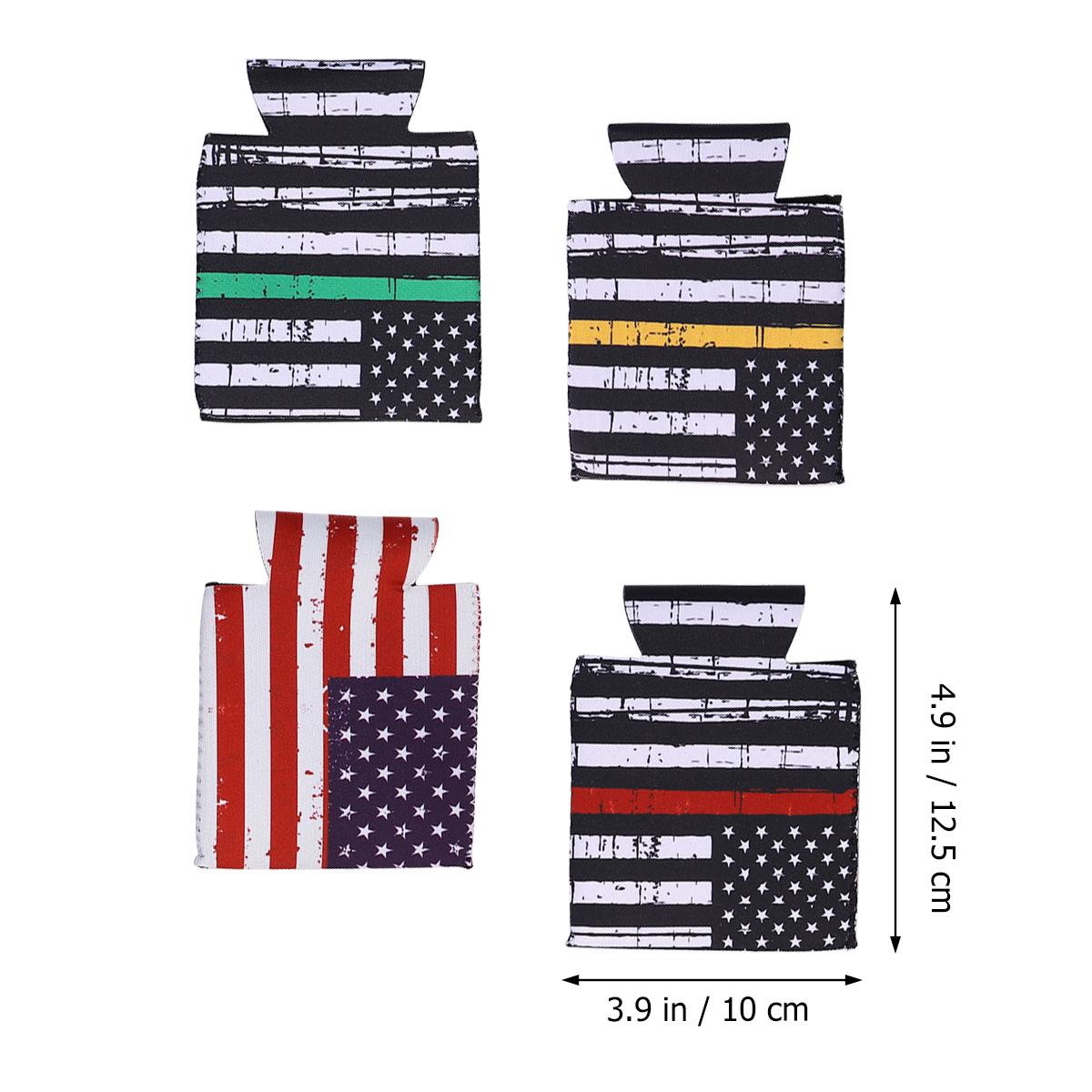 4Pcs Lightweight Foldable Cup Sleeve Neoprene Bottle Insulator for Coffee Soda Can Spill Resistant Non Slip Grip School Meeting
