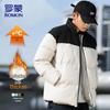 ROMON Men's Colorblock Stand-Collar Puffer Jacket