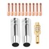 A96I-13Pcs 14AK Welding Torch Consumables MIG Torch Gas Nozzle Tip Holder Of 15AK MIG  Welding Torch