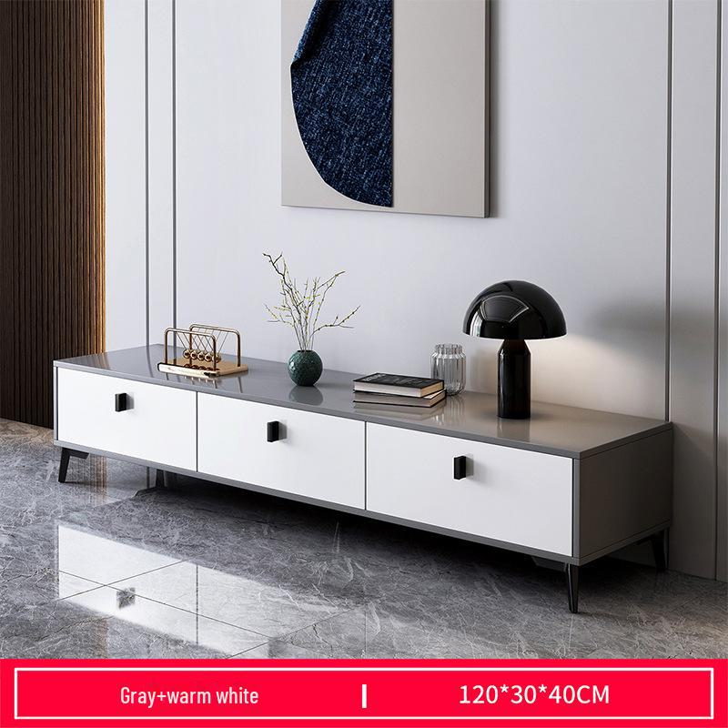 Yijiada Modern TV Cabinet & Coffee Table Combo for Small Spaces