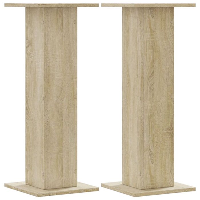 Speaker Stands 2 Pcs Sonoma Oak Engineered Wood