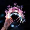Illuminated Iridescent Butterfly & Flower Headband - Handmade Fairy Headdress Bestseller 2025