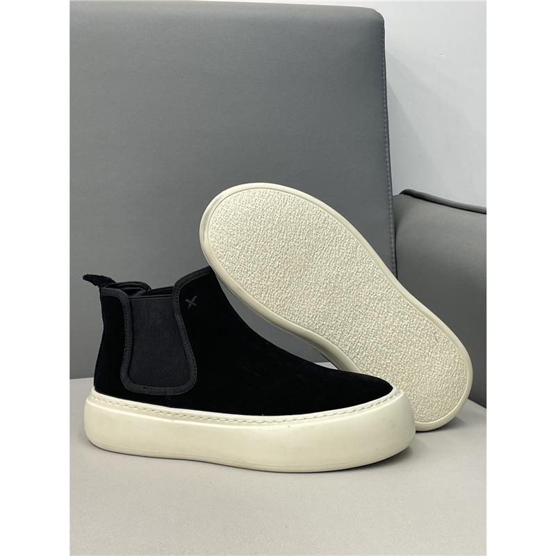 High-top shoes 2 new autumn leather soft-soled lazy shoes casual trendy jw