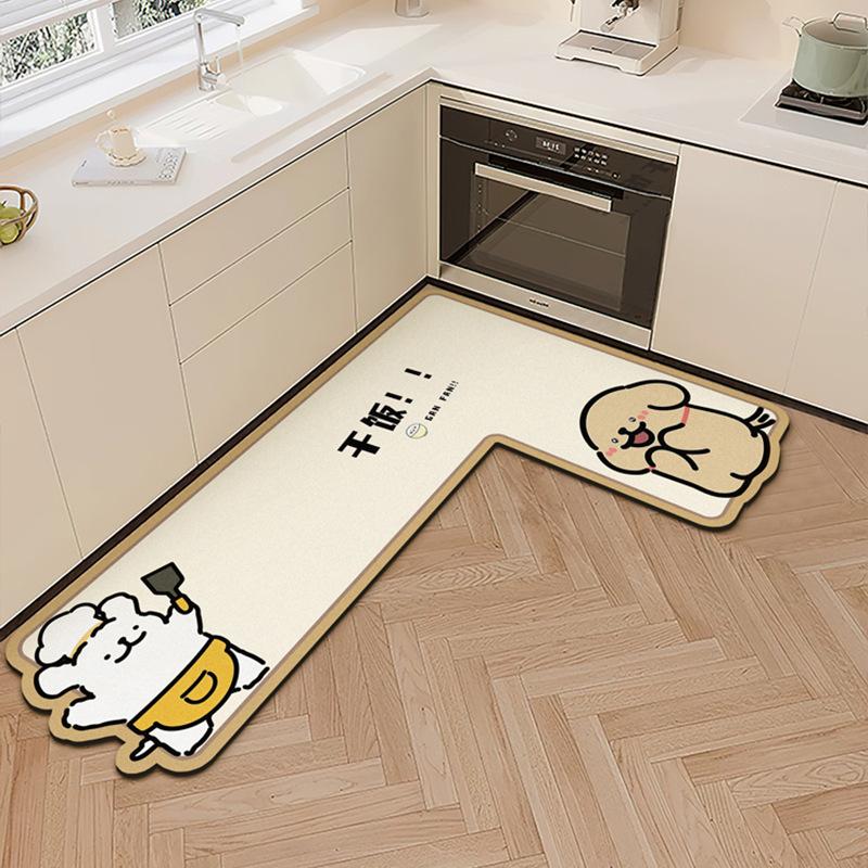 Cartoon Niedlich Diatomeenerde Haushalt Küche Bodenmatte Wasseraufnahme Rutschfest Schnelltrocknend Pflegeleicht Bodenmatte
