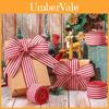 Festive Christmas Red And White Plaid Ribbon For Diy Gift Wrapping And Bow Making