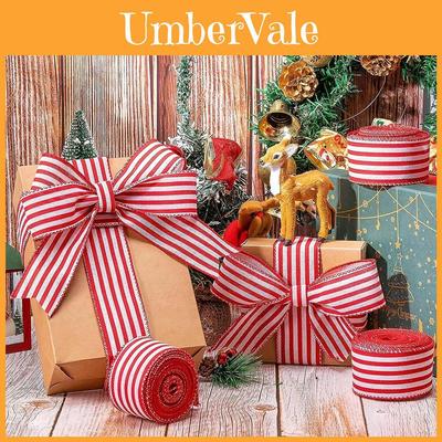 Festliches Rot-Weiß kariertes Weihnachtsband für DIY-Geschenkverpackung und Schleifenherstellung
