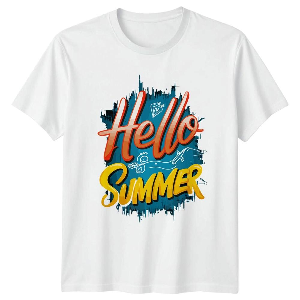 Hello Summer TShirt Vacation Travel Summer Gift For Him And Her S