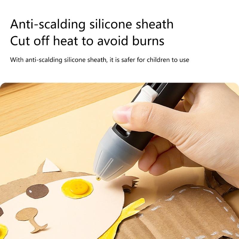 Cordless Hot Glues Guns Quick Preheating Automatic Sticking Hot Glues Pen Glues Sticks USB C Rechargeable Hot Glues Pen