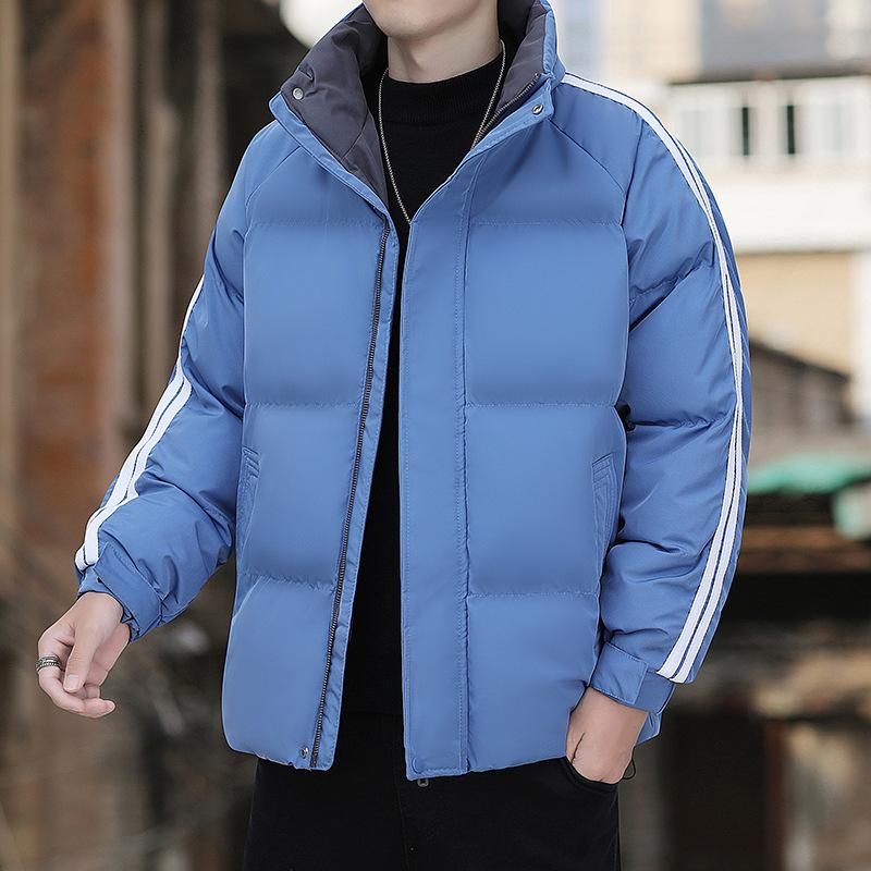 Down cotton jacket men's couple warm loose bread jacket versatile padded jacket trendy padded jacket