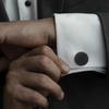 Stainless Steel Cuff Links Suit Cufflinks for Decoration 5Pairs Round Shape